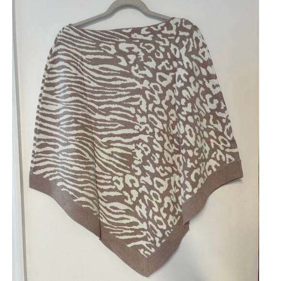 NWT Barefoot Dreams CozyChic Ultra Lite Ocean Breeze Poncho Faded Rose Animal OS - Picture 3 of 7